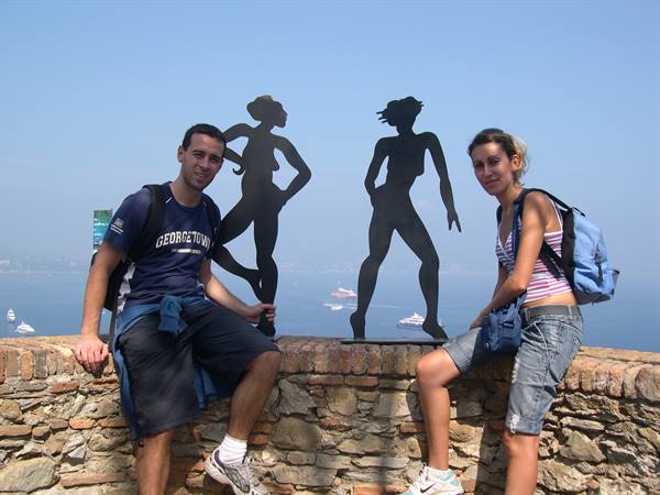 SCULPTURES AT THE BROWN CASTLE IN PORTOFINO