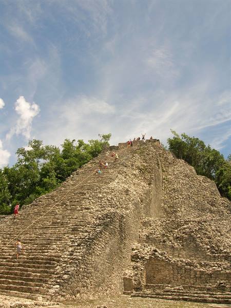 Mauro on the top of the pyramid