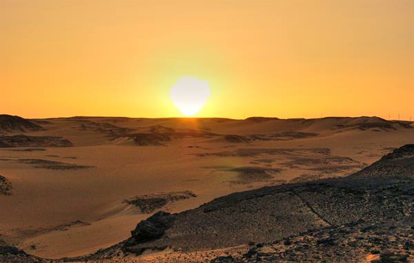 Sunset in the desert