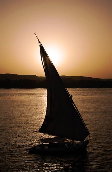Aswan - Felucca at sunset