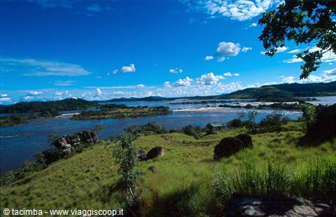 Waterfalls on the Orinoco river at Puerto Ayacucho