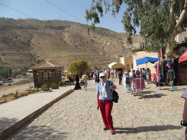 in Petra toward the Siq