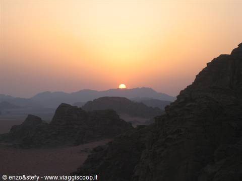 Sunset in Wadi Rum