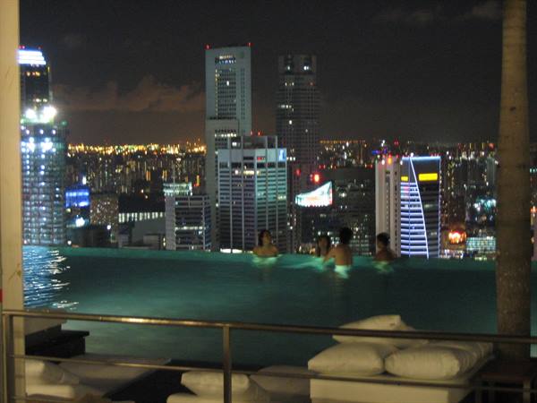 View from the terrace Hotel Marina Bay