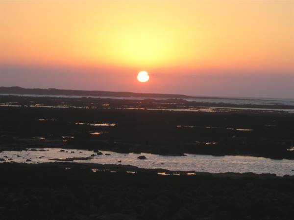 sunset on the ocean