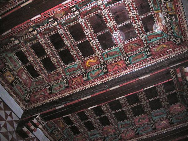 ceiling of the portico inside the village