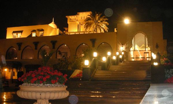 The Oberoi hotel in the evening