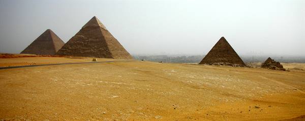 view of the 3 pyramids