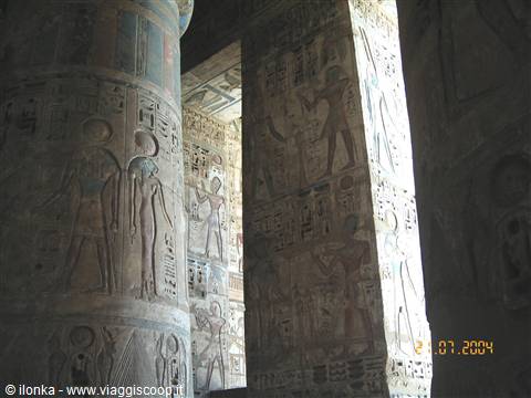 hieroglyphs in the temple