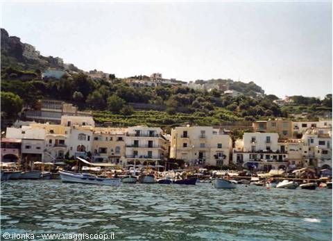 capri seen from the sea on our arrival