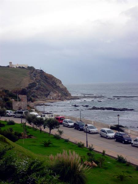 view from the belvedere of the old town of tarifa 