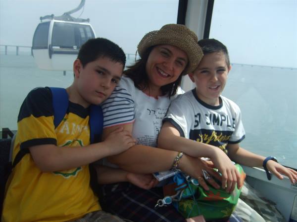 on the cable car