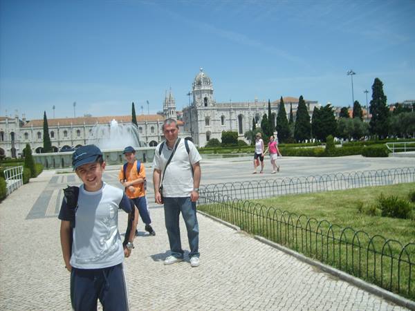 In front of the Monasterio dos Jeronimos - Belem