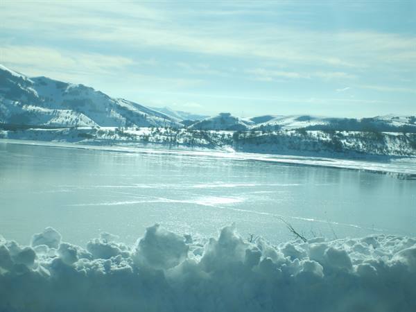 the frozen lake