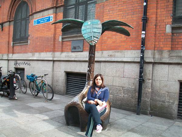 Under the palm of Temple Bar