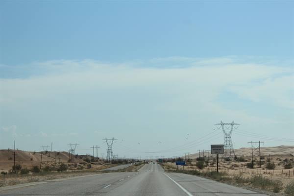 On the road along I-8