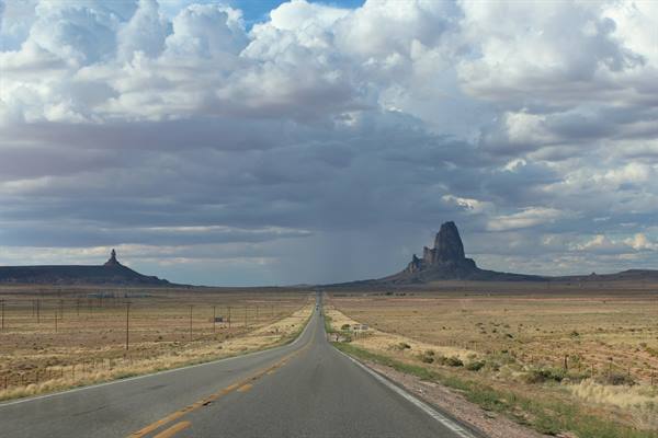 On the road on scenic drive 163