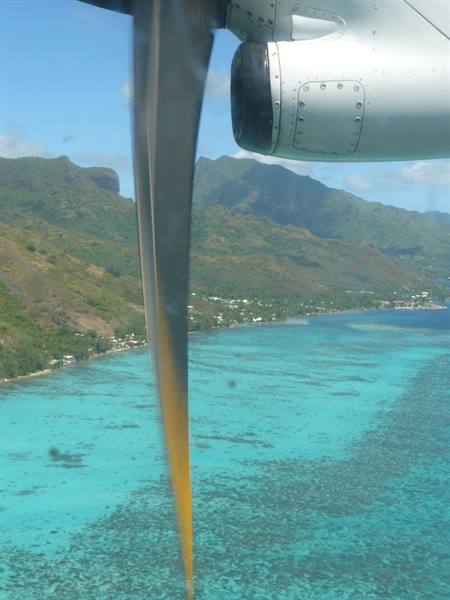 Landing in Moorea