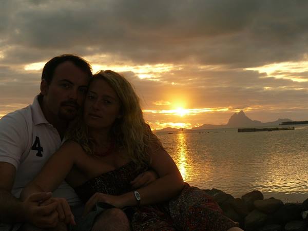 Sunset over Bora Bora