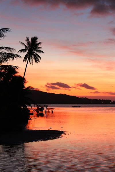 Sunset in the lagoon