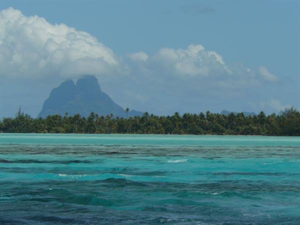 Bora Bora from the lagoon