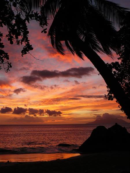Sunset in Beau Vallon