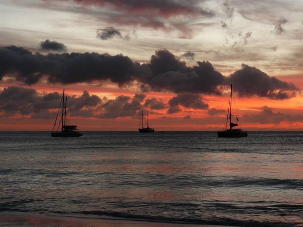 Sunset in Beau Vallon