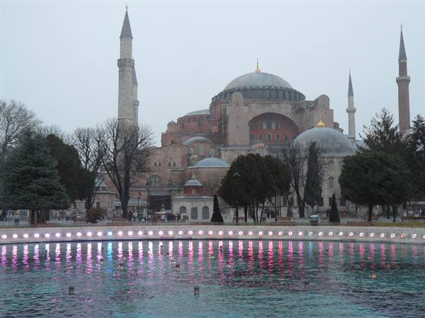 Snowfall on Hagia Sophia