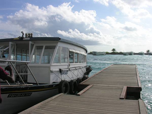 The ferry terminal at the international airport