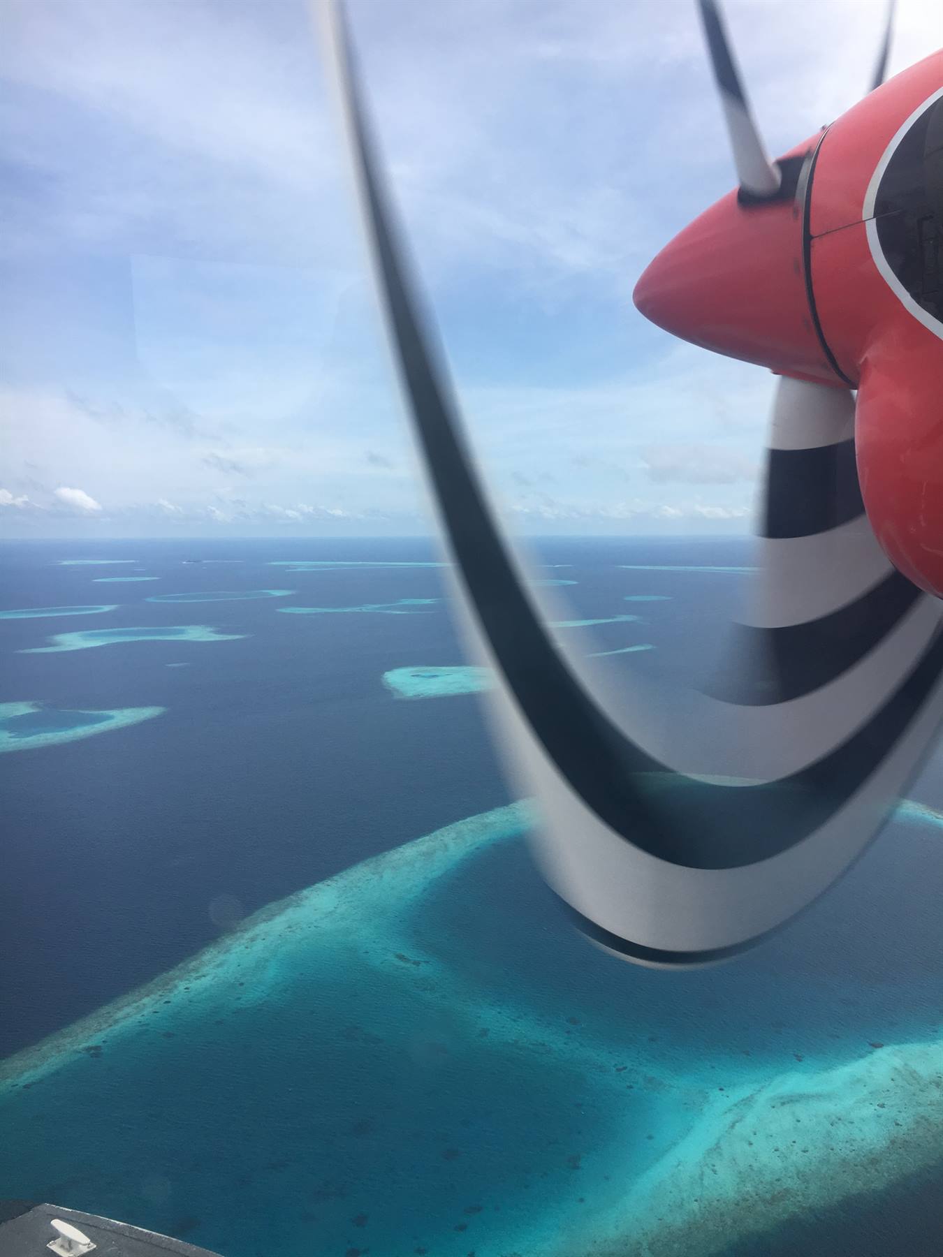 In volo sulle Maldive