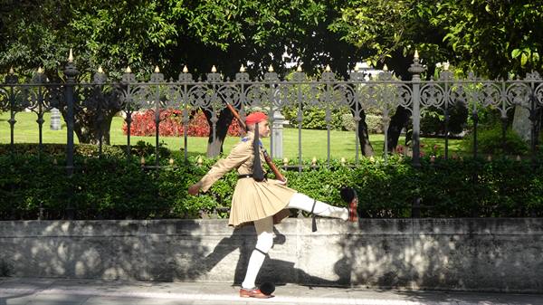 In front of the Royal Palace