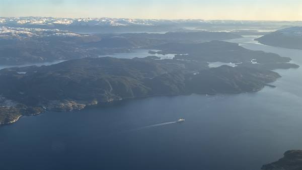 Flying to Bergen