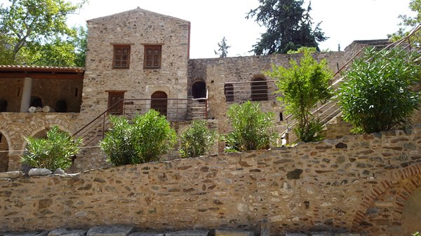 Ancient stone and oleanders in bloom: time has stood still here.