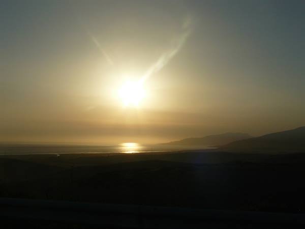 Sunset on the beach of Tarifa