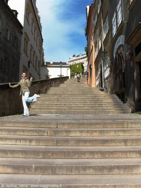 the climb up to the Castle