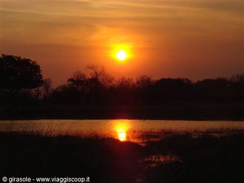 sunset over the delta