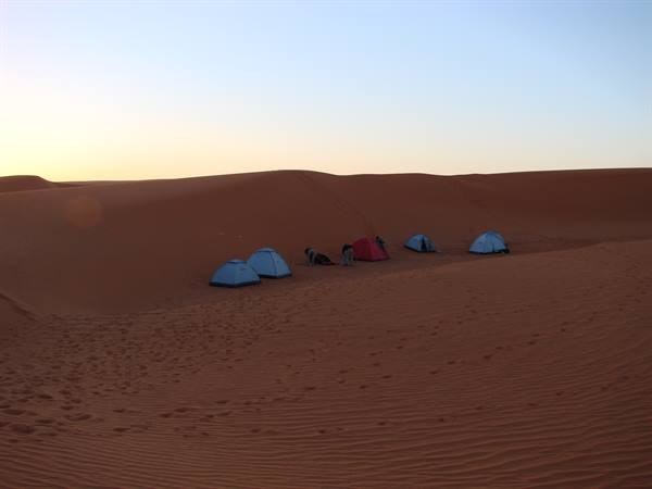 first camp among the dunes