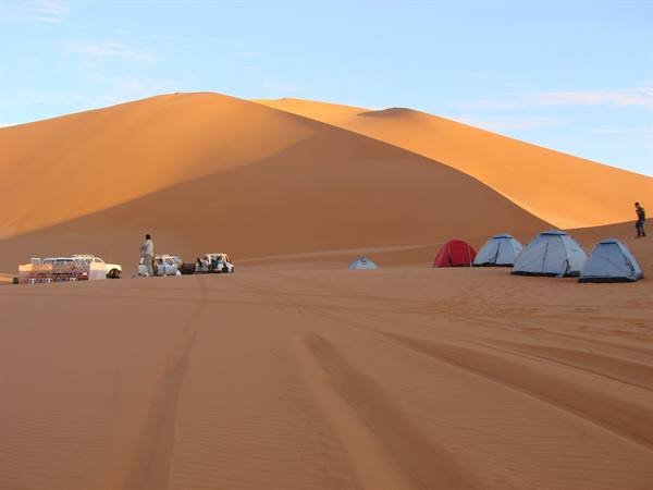 our camp among the dunes of Murzuq