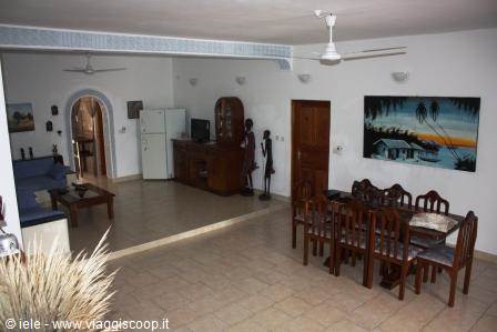 The interior of the house