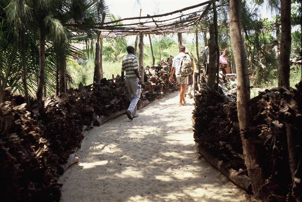 entrance to the restaurant on Robinson Island