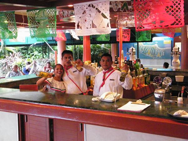 Elena and the barmen