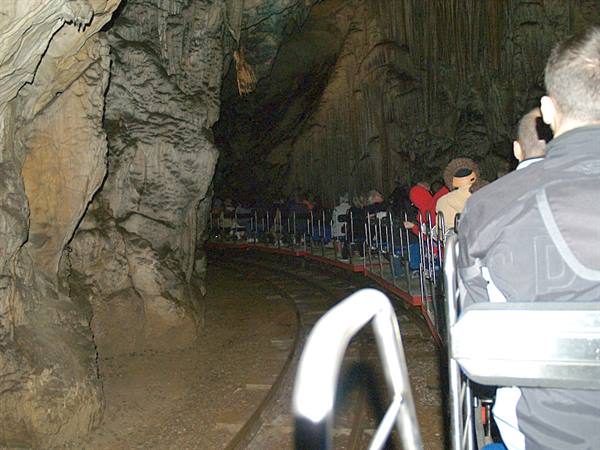 little train Postojna caves