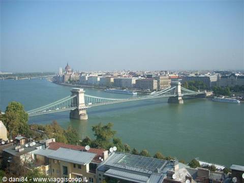 Budapest: the Chain Bridge spans the Danube, Parliament in the background