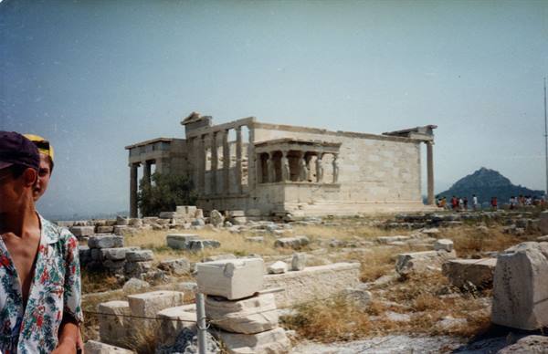 Statues of women used instead of columns!