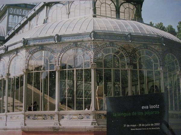 Crystal Palace in Retiro Park, glass and iron pavilion, Eva Lootz exhibition
