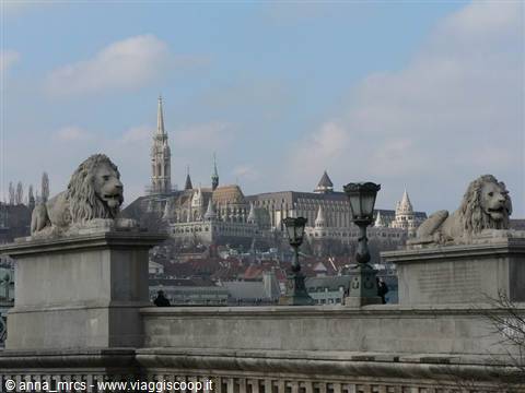 Chain Bridge and Matthias Church and Fishermen's Bastion
