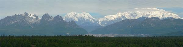 Panorama of Mt McKinley - Denali National Park