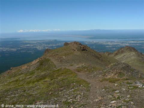 Wolverine Peak Trail with Anchorage in the background