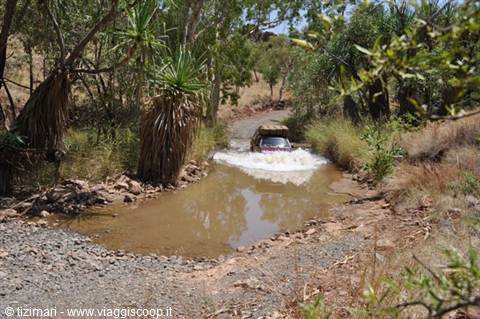 Treacherous ford on the Purnululu track
