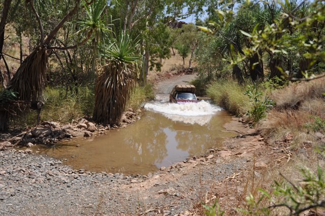 Treacherous ford on the Purnululu track
